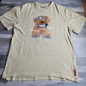 Members Only Bad Vibes Fuzzy Bear With Knife Tshirt XL